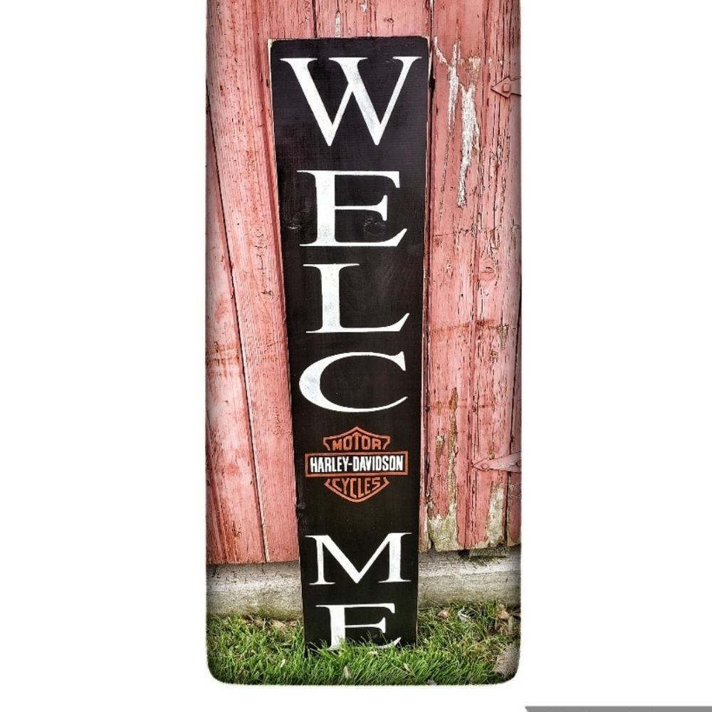 Harley Davidson 4 Foot Wooden Porch Sign